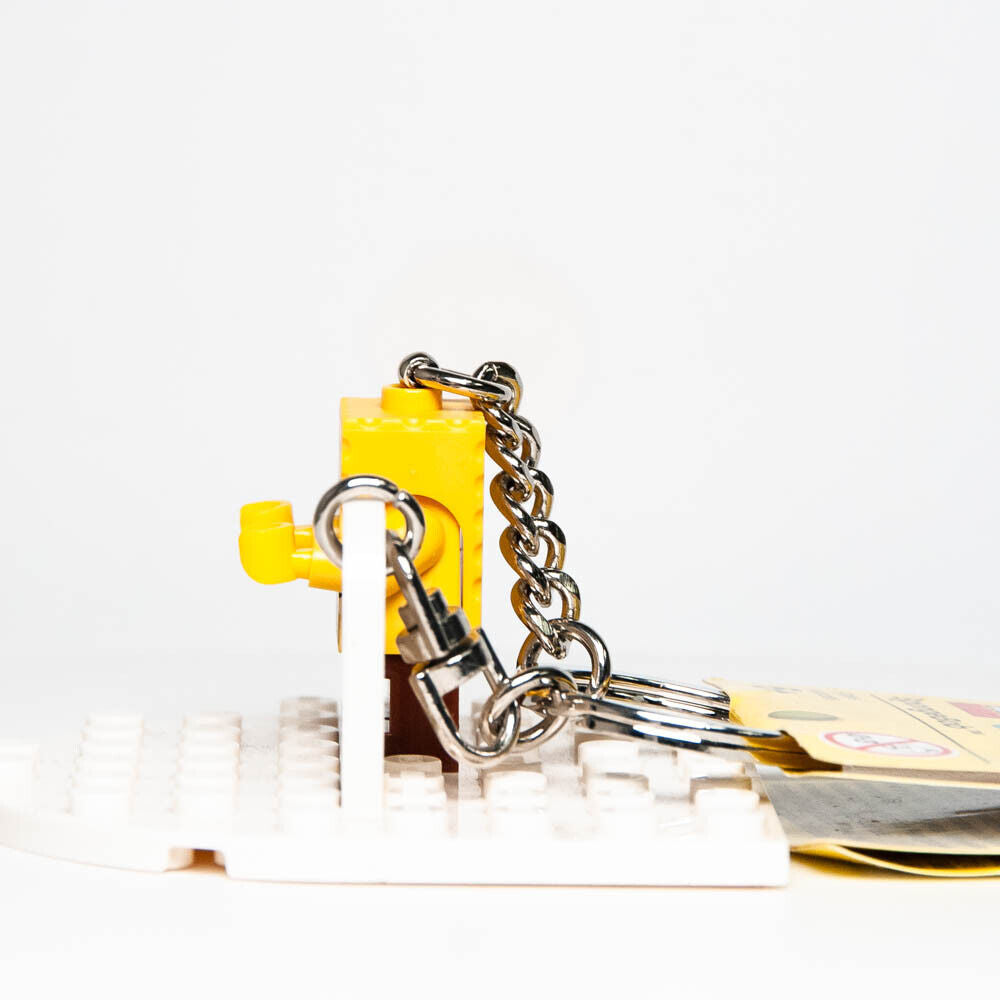 New Lego Minifigure Keychain - Spongebob w/ Logo Tile 853297 (bob021)